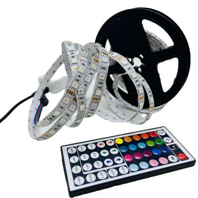 Led Strip Lights 32.8ft with 44 Keys IR Remote and 12V Power Supply  Color Changing 5050 RGB 300 LEDs Light Strips Kit